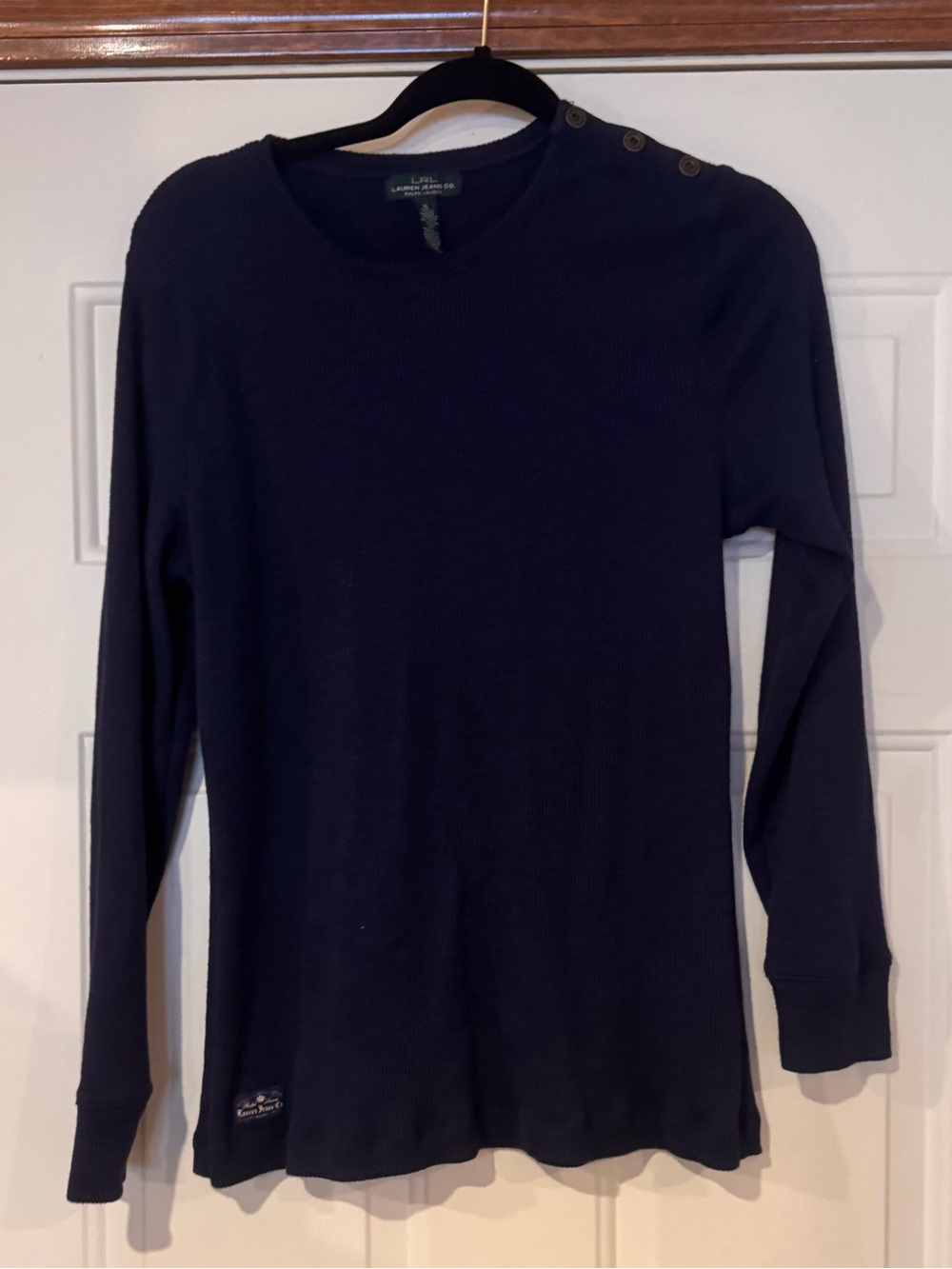 Ralph Lauren LRL Deep Navy Ribbed Crewneck tee